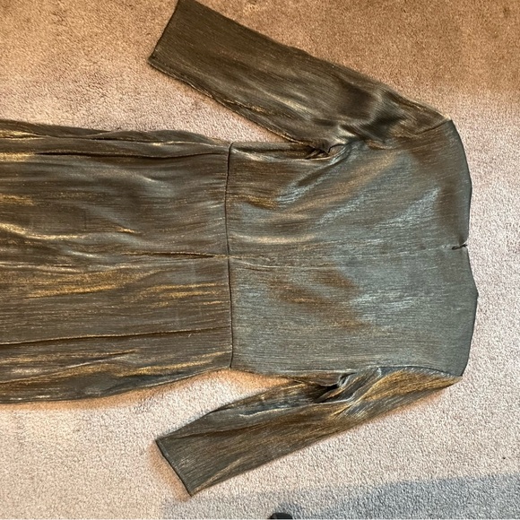 Mango Metallic Wrap Dress - Picture 4 of 5